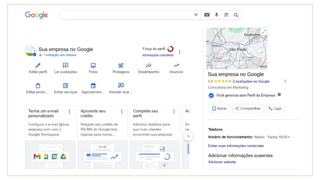 Como conseguir clientes de maquiagem - Gerenciador dePerfil da Empresa no Google
